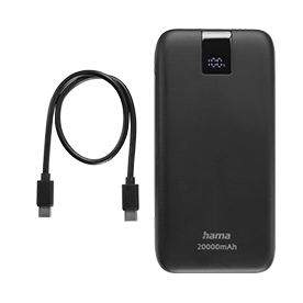 Hama "PD 20" Power Pack 20000 mAh, Outputs: 2x USB-C, USB-A, Fast Charging